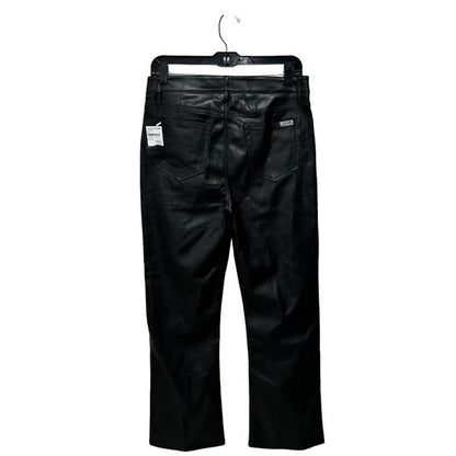 Joe's Jeans Women's Black Mid-Rise Faux Leather Bootcut Pants Size 28 NWT