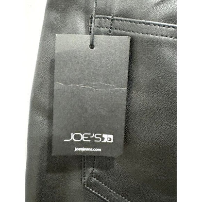 Joe's Jeans Women's Black Mid-Rise Faux Leather Bootcut Pants Size 28 NWT