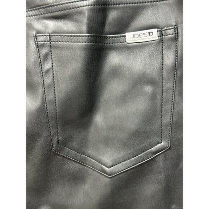 Joe's Jeans Women's Black Mid-Rise Faux Leather Bootcut Pants Size 28 NWT