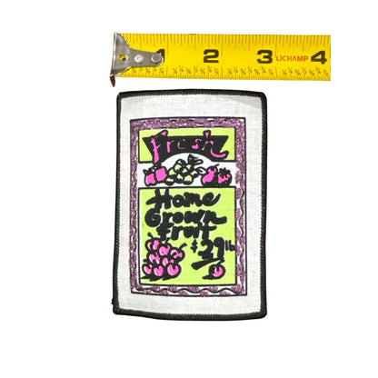Fresh Home Grown Fruit Embroidered Iron-On Patches 2-Piece Set