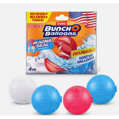 Set Of 3 Zuru Bunch O Balloons Reusable Water Balloons Magna Seal Technology 4 Pack