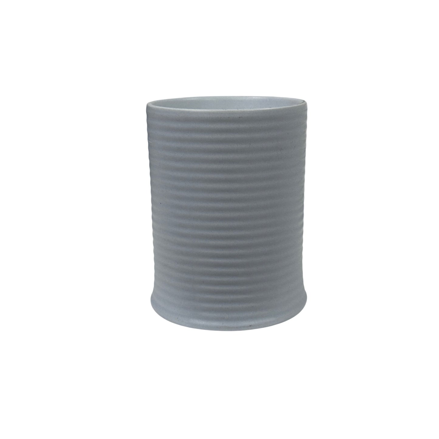 Threshold Rainwater Lily Ceramic Candle With White Wax - 14 oz - Ribbed Design