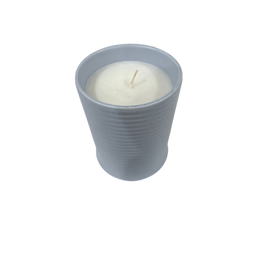 Threshold Rainwater Lily Ceramic Candle With White Wax - 14 oz - Ribbed Design