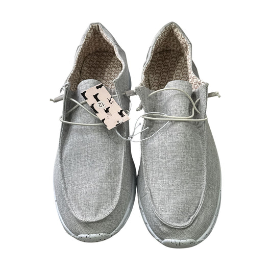 Men's Gray Lightweight Casual Slip-On Shoes Size 12 With Speckled Sole & Geometric Lining