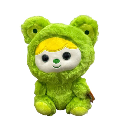 Yoonique Green Plush Toy Frog Design Soft Stuffed Animal Collectible 10"