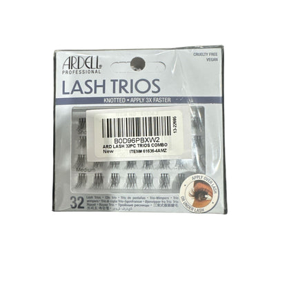 Ardell Lash Trios - Short to Medium- Knotted 32-Piece Combo Cruelty-Free Vegan False Eyelashes 4 PACK