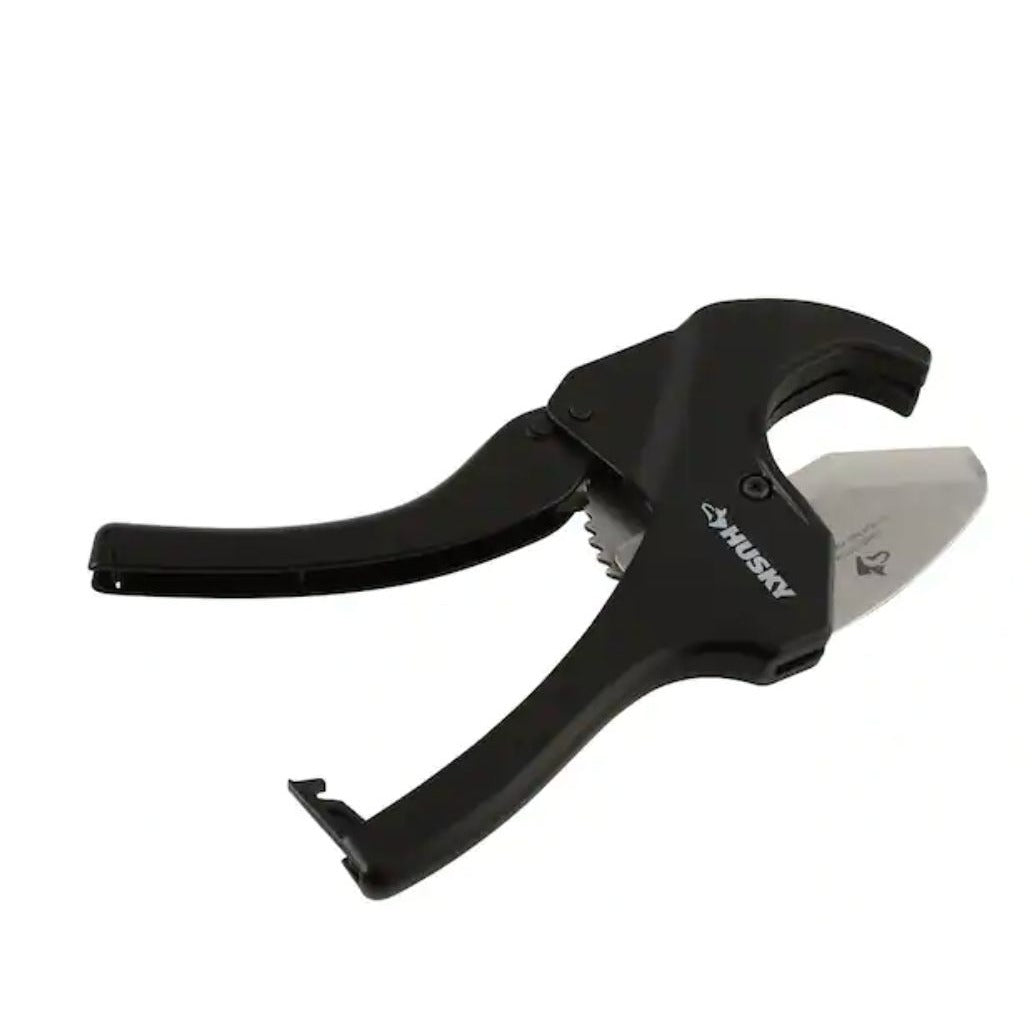 Husky 2-In Ratcheting PVC Cutter With Lifetime Warranty For Cutting PVC/CPVC/Pex Tubes