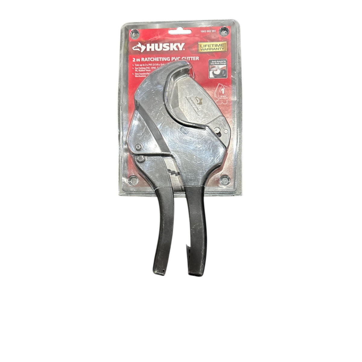 Husky 2-In Ratcheting PVC Cutter With Lifetime Warranty For Cutting PVC/CPVC/Pex Tubes