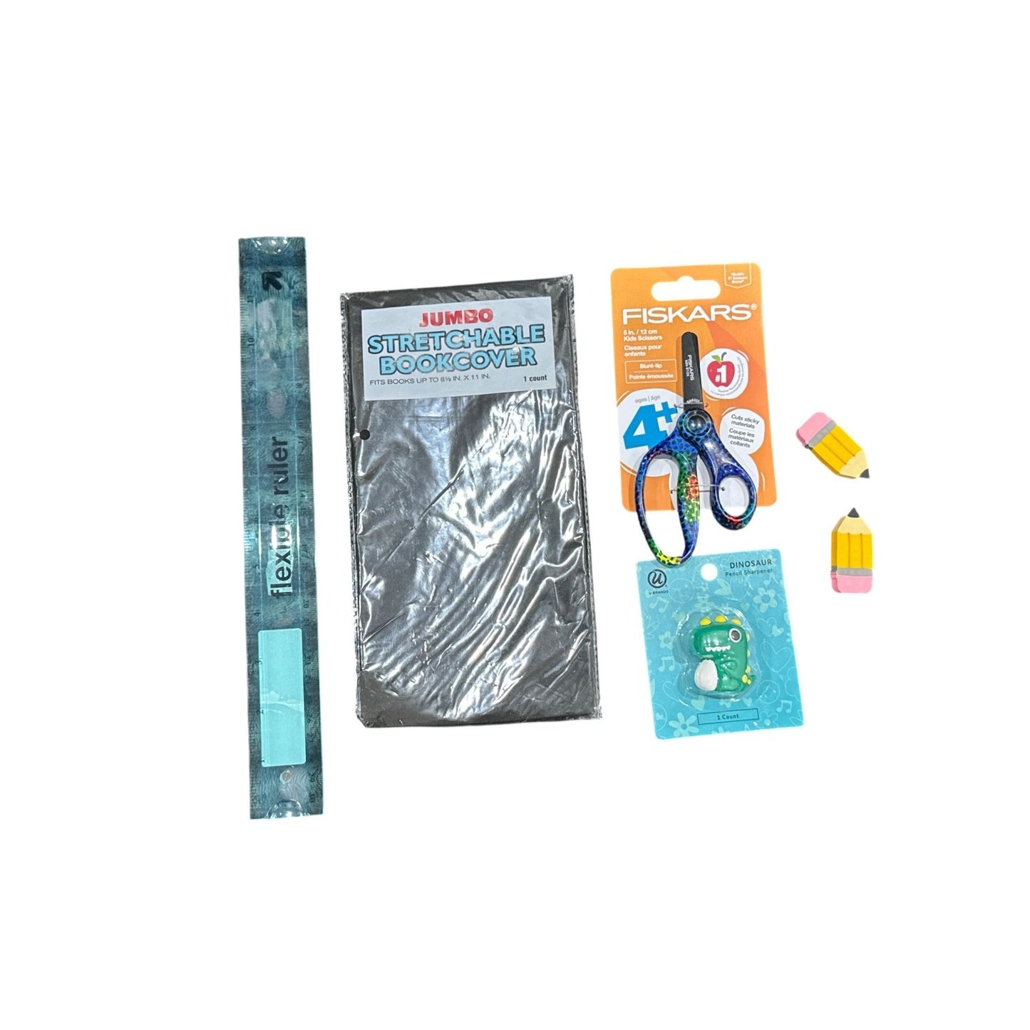 14 pcs. Back-To-School Supplies Set With Backpack, Folders, Markers, Pencil Case, Book Cover & More