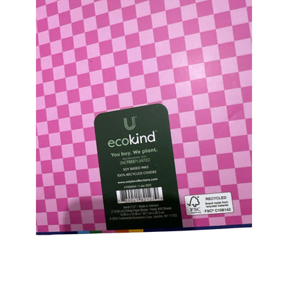 Set of 6 Colorful Eco-Friendly Stationery Set: Binder, Binder Pouch Pockets, Pouch, Note Pads & Fun Sticker Patches