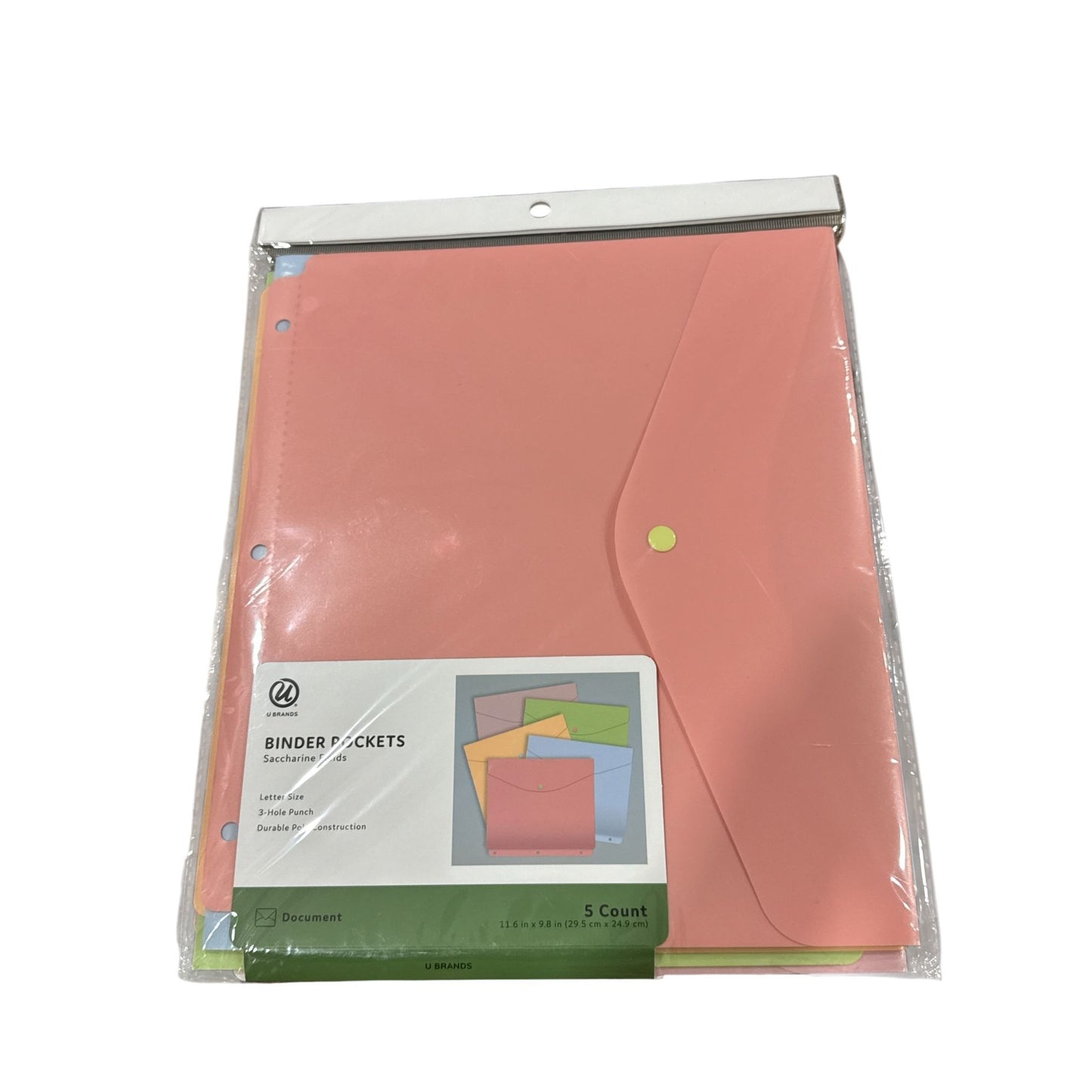 Set of 6 Colorful Eco-Friendly Stationery Set: Binder, Binder Pouch Pockets, Pouch, Note Pads & Fun Sticker Patches