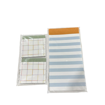 Set of 6 Colorful Eco-Friendly Stationery Set: Binder, Binder Pouch Pockets, Pouch, Note Pads & Fun Sticker Patches