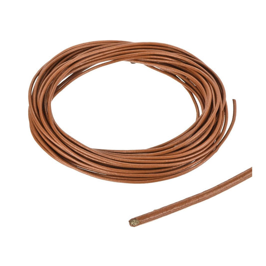 DMiotech 2mm Brown Leather Cord, 10m(11 Yards) Round Leather Rope Lace Leather Strings for Crafting Necklace Bracelet Beading Jewelry Making