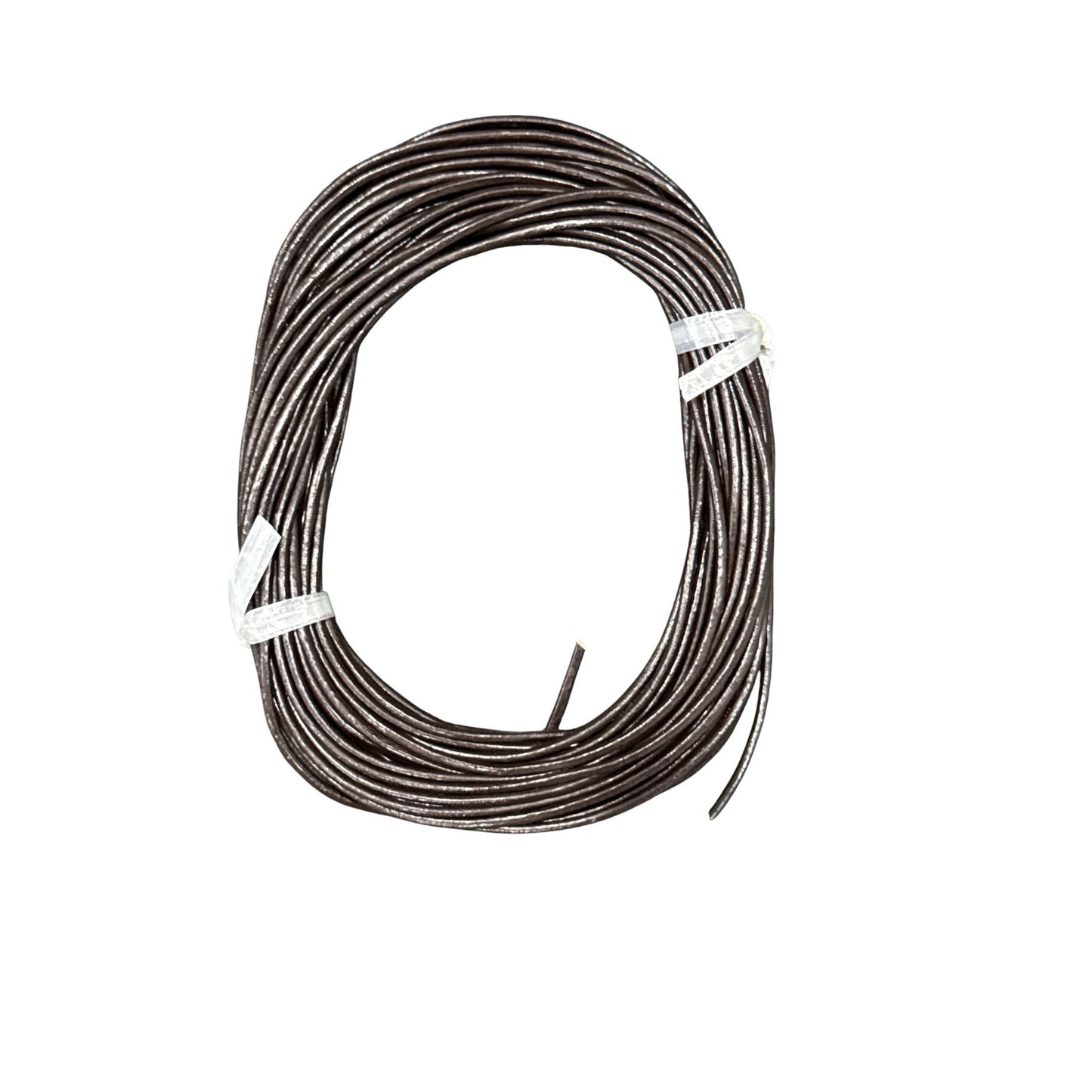 DMiotech 2mm Brown Leather Cord, 10m(11 Yards) Round Leather Rope Lace Leather Strings for Crafting Necklace Bracelet Beading Jewelry Making
