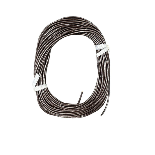 DMiotech 2mm Brown Leather Cord, 10m(11 Yards) Round Leather Rope Lace Leather Strings for Crafting Necklace Bracelet Beading Jewelry Making