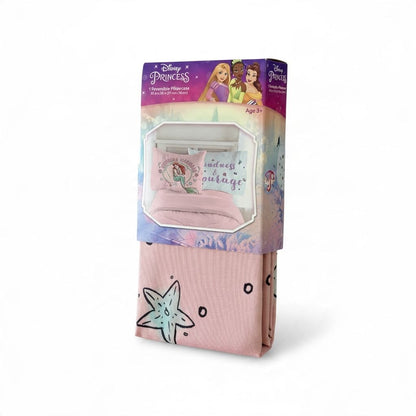 Disney Princess Reversible Pillowcase 20" X 30" Ariel & Inspirational Design Age 3+