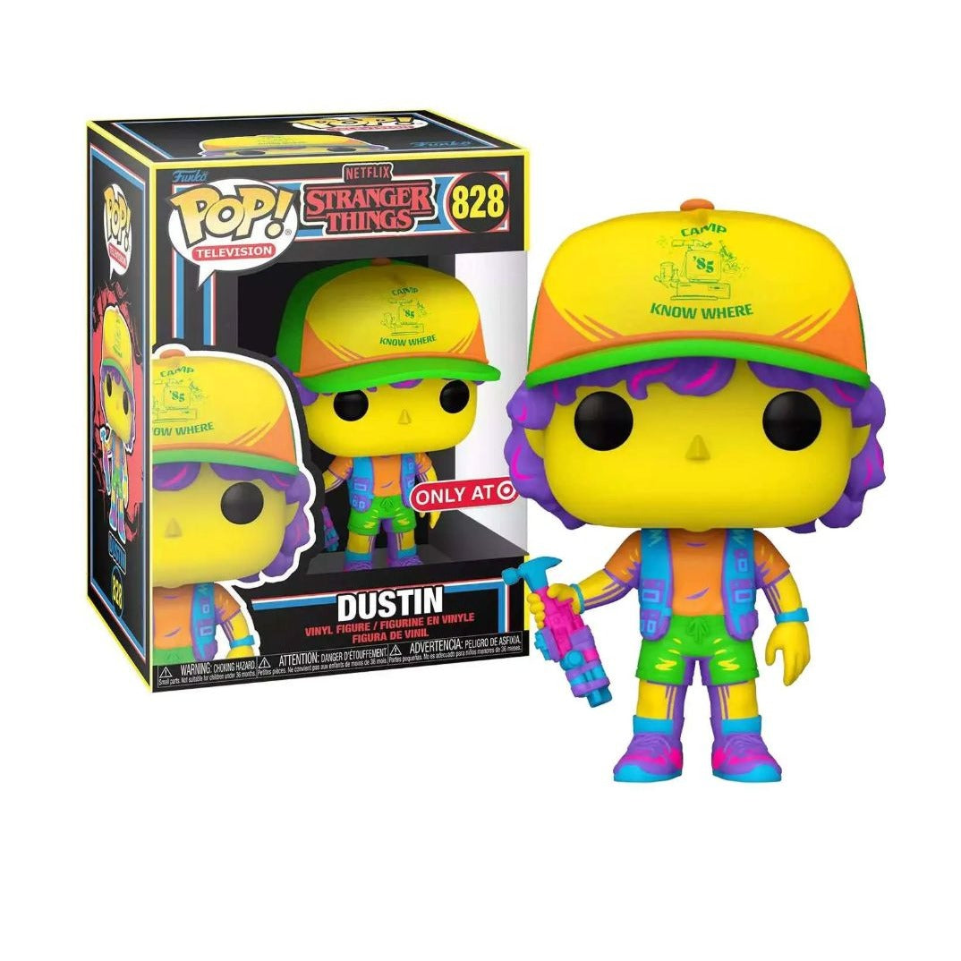 Funko Pop! Stranger Things Dustin 828 Vinyl Figure Target Exclusive Camp Know Where Outfit Neon Colors