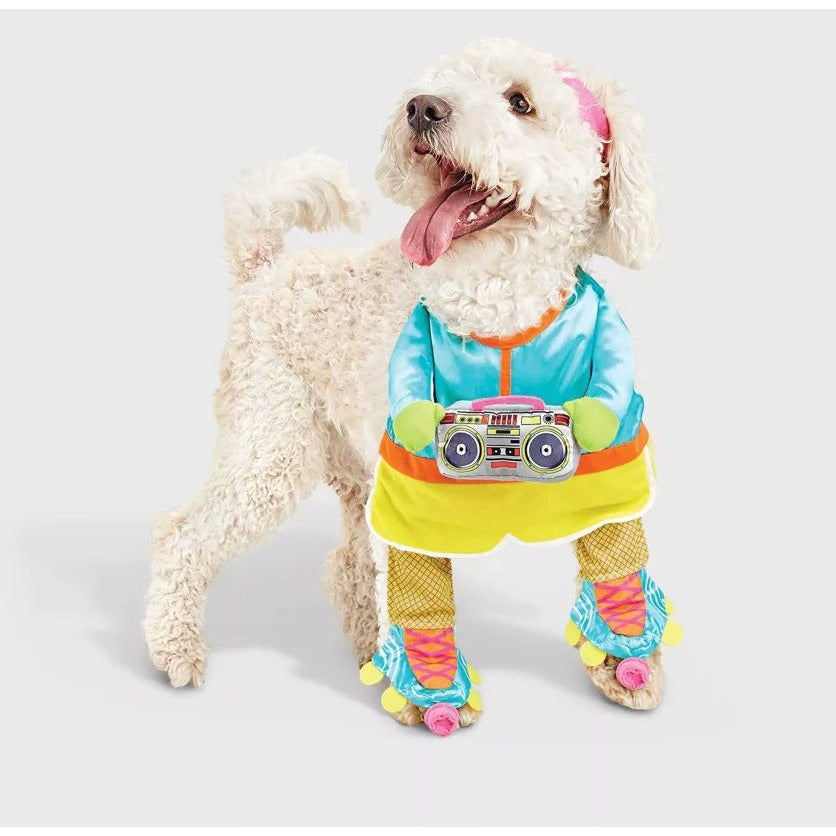 Hyde & Eek! XL Pet Retro Skater Costume With Headband & Boombox Toy
