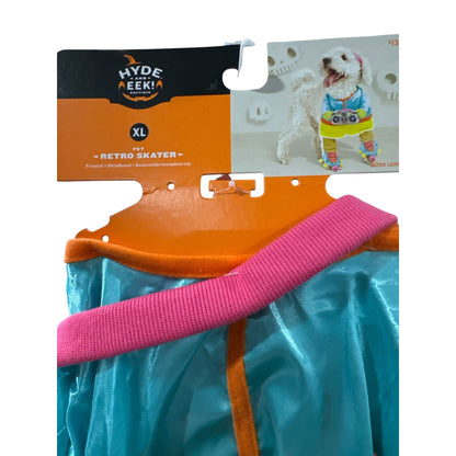 Hyde & Eek! XL Pet Retro Skater Costume With Headband & Boombox Toy