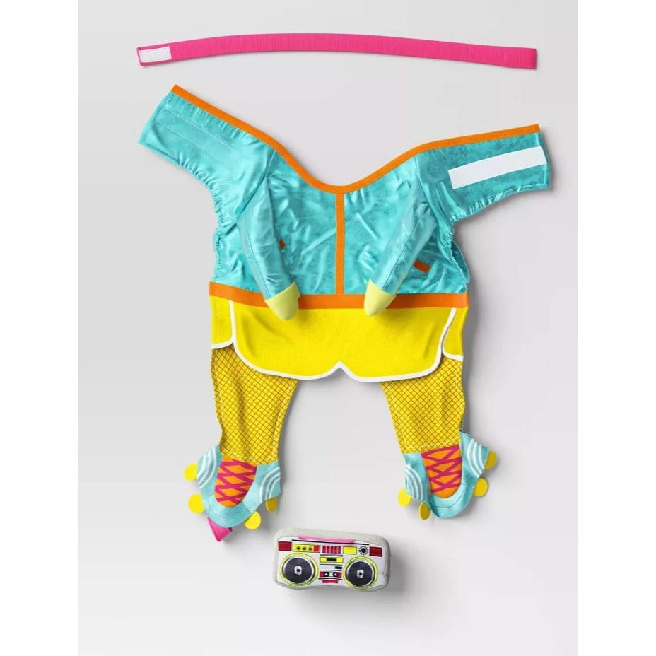 Hyde & Eek! XL Pet Retro Skater Costume With Headband & Boombox Toy