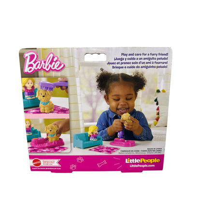 Barbie Little People Pet Sitter Playset By Fisher-Price For Ages 1-5 Includes Doll Dog & Accessories