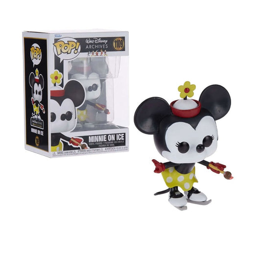Funko Pop Disney Archives Minnie On Ice #1109 Vinyl Figure Collectible WITH PROTECTOR