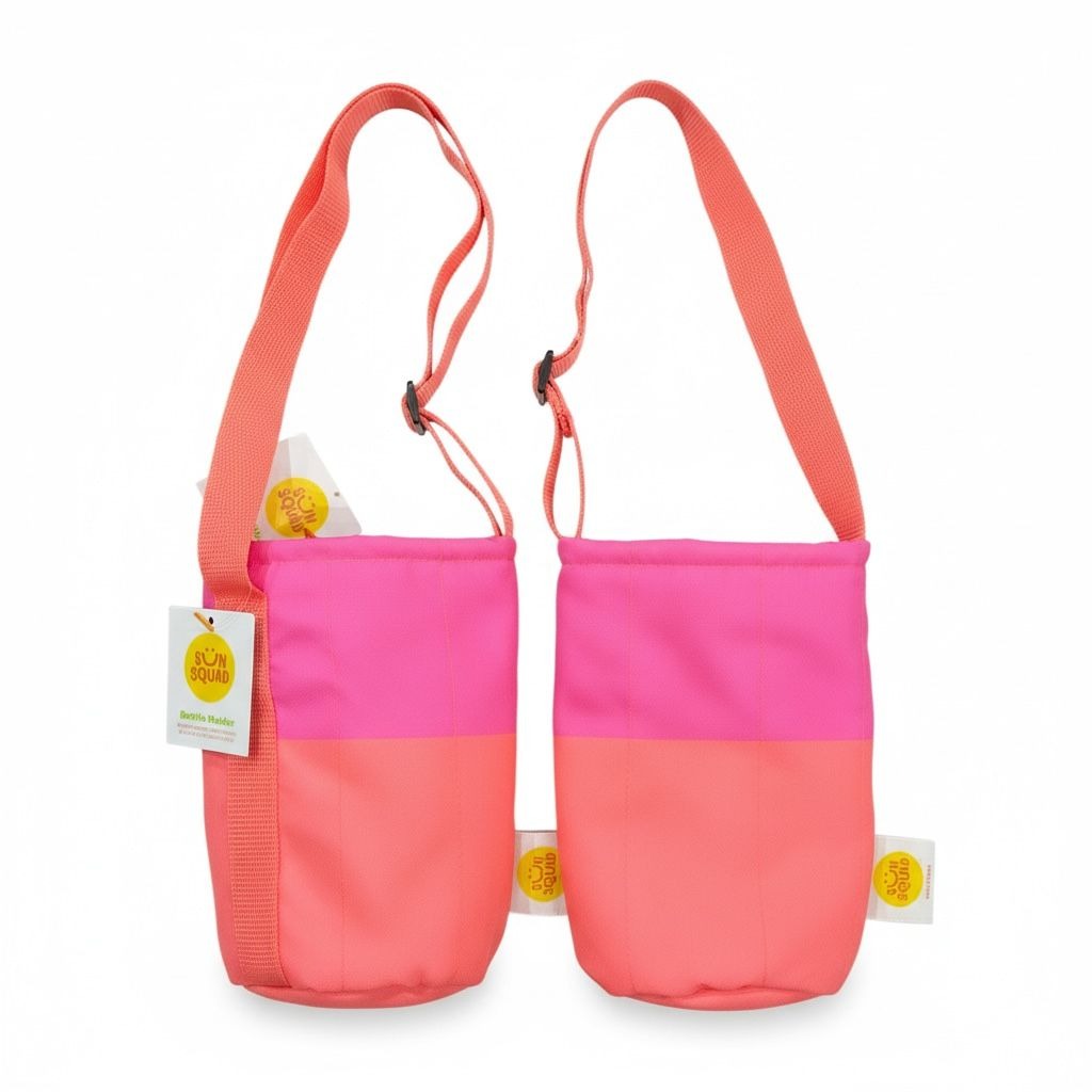 Set of 2 Colorblock Water 8" Bottle Holder Pink/Orange - Sun Squad