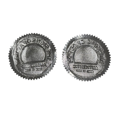 The Signs Of Action Authentic Decorative Metal Badge Patch Pair 2.5" Black & Gold