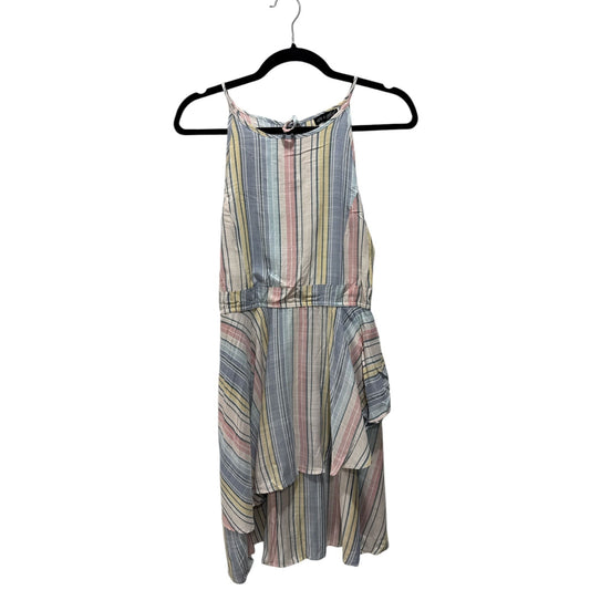 Ava & Yelly High-Low Striped Sleeveless Dress Pastel Multicolor Size 16