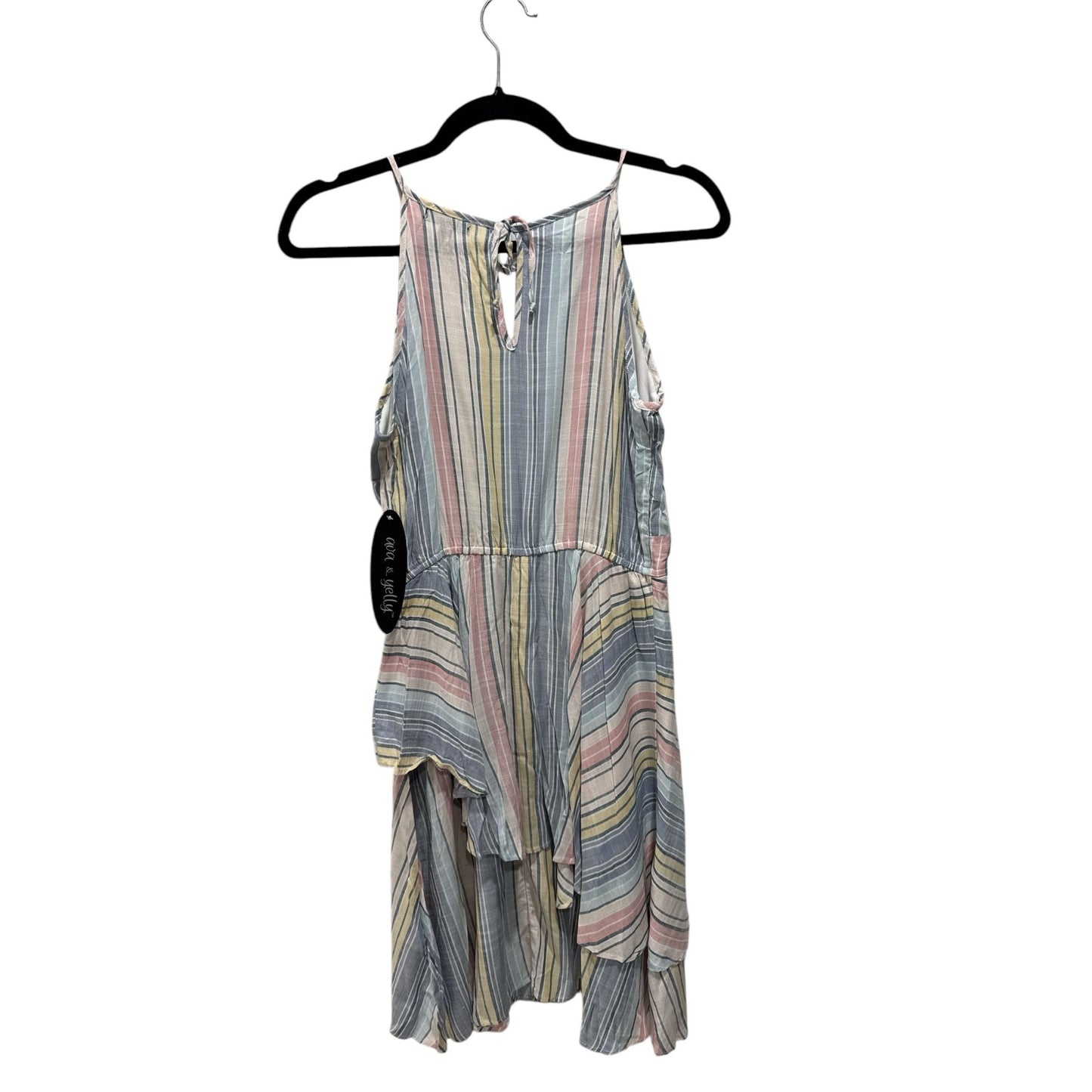 Ava & Yelly High-Low Striped Sleeveless Dress Pastel Multicolor Size 16