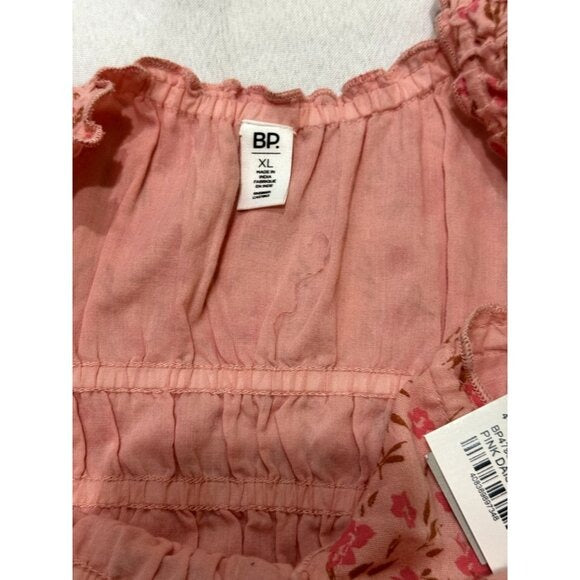 BP. Women's Pink Daisy Spray Floral Dress XL