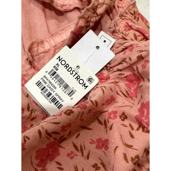 BP. Women's Pink Daisy Spray Floral Dress XL