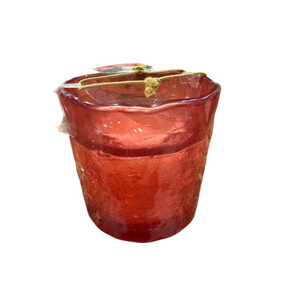 Hibiscus Al Fresco & Citronella LED Scented Candle In Red Glass Holder 3.5 Oz By Threshold