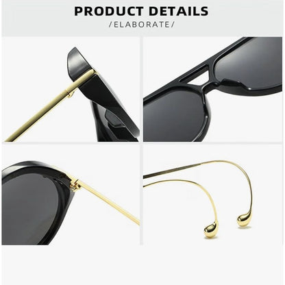 Willochra Oversized Aviator Sunglasses With Adjustable Wire Temples, Tortoise Frame, Gradient Lenses, and Gold Detailing
