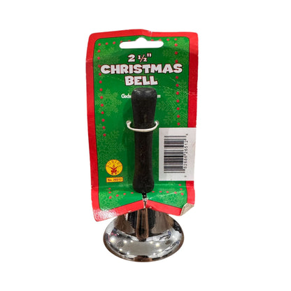 2.5" Christmas Bell With Black Handle By Rubies