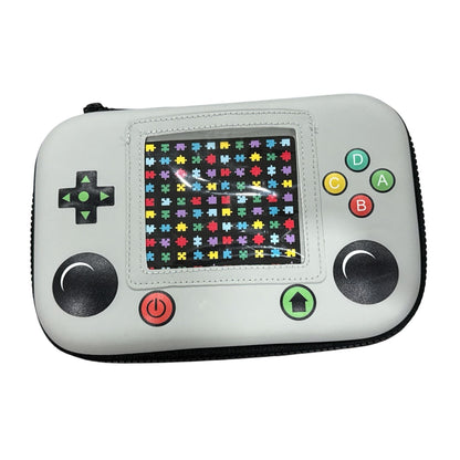 Video Game Controller Shape Pencil Case Zip Up Gray