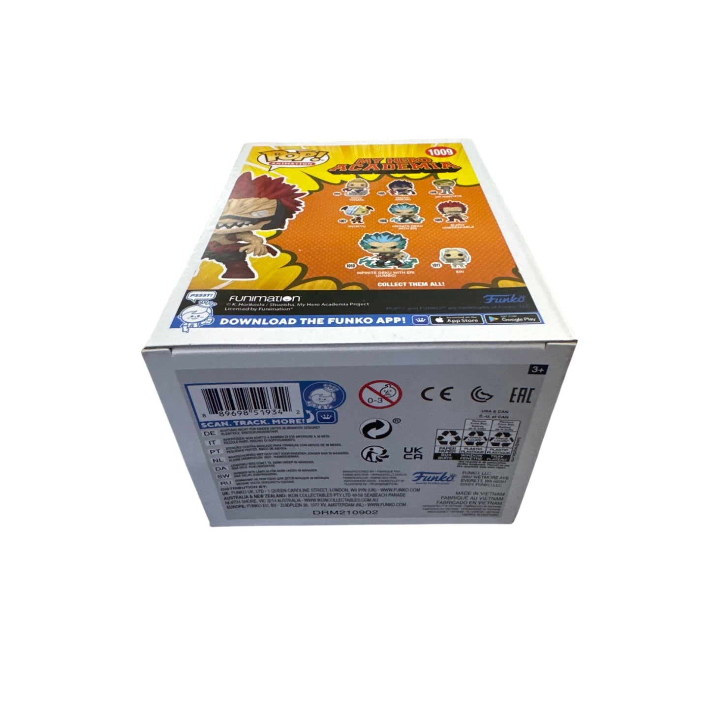 Funko Pop Animation My Hero Academia Eijiro Unbreakable Vinyl Figure #1009 Collectible New In Box