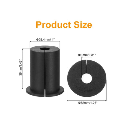 Cable Grommet Bushings Silicone Heat Resistant Shockproof Black Set Of 4