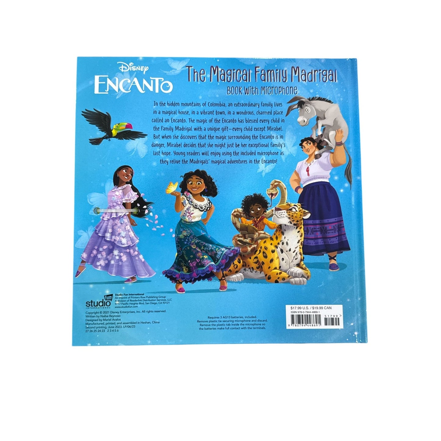 Disney Encanto The Magical Family Madrigal Book With Microphone