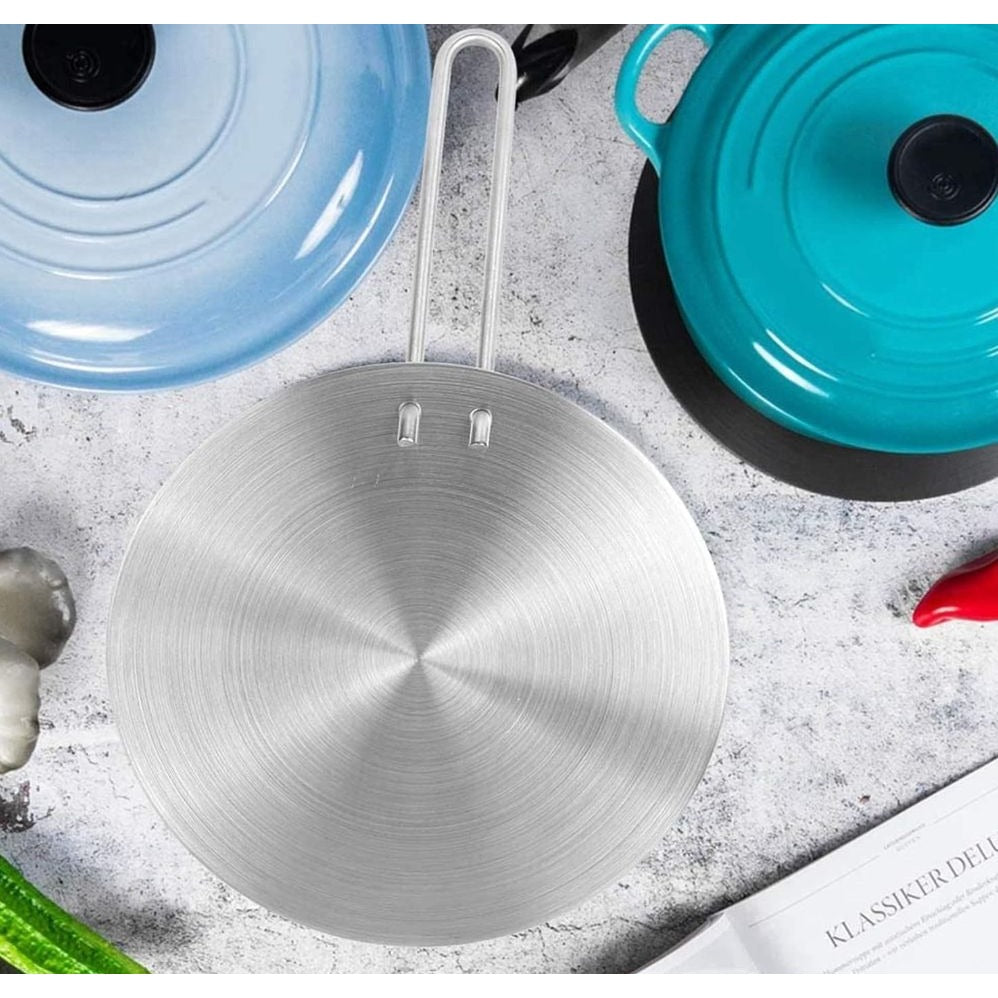 Induction Cooktop Heat Diffuser Plate Stainless Steel With Handle For Even Heat Distribution