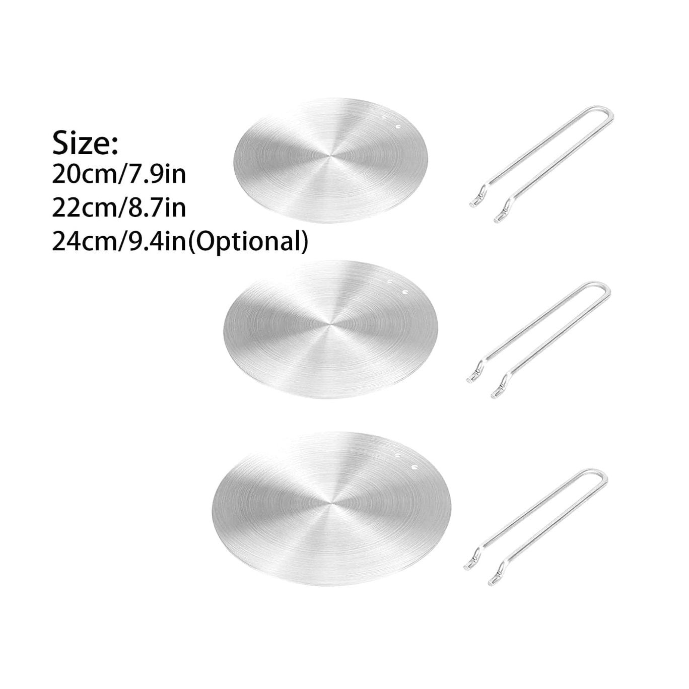 Induction Cooktop Heat Diffuser Plate Stainless Steel With Handle For Even Heat Distribution