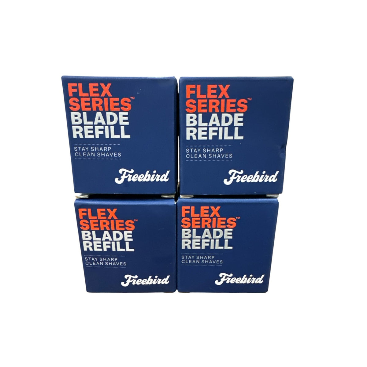 Freebird Flex Series Blade Refill Pack Smooth & Sharp Shave Blades 4 Units Blue Packaging USA-Made