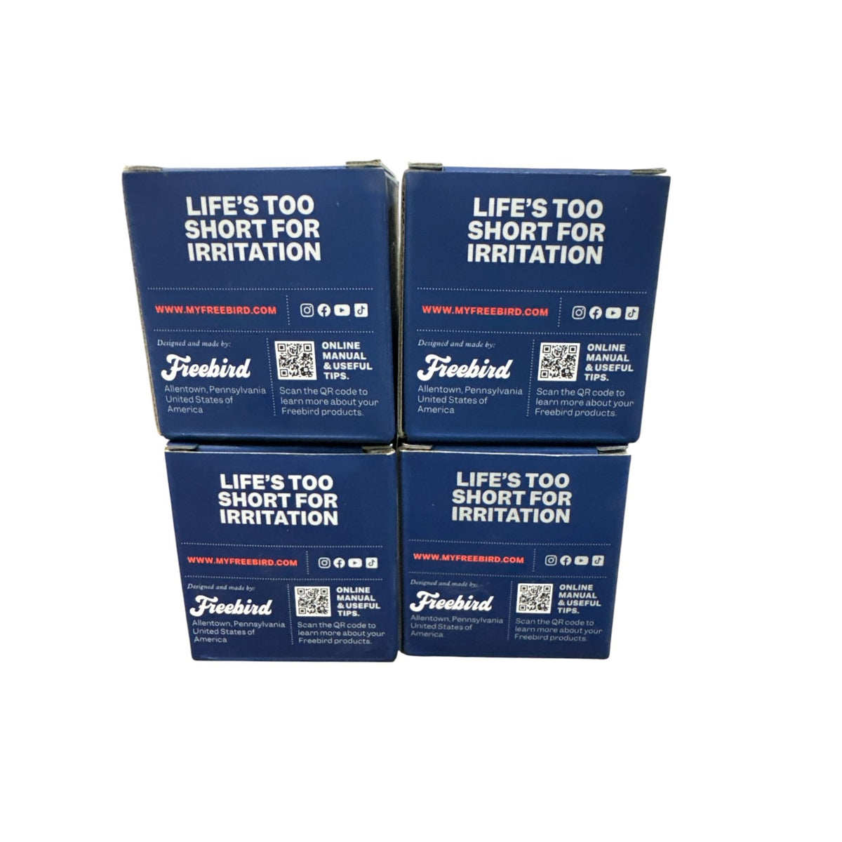 Freebird Flex Series Blade Refill Pack Smooth & Sharp Shave Blades 4 Units Blue Packaging USA-Made