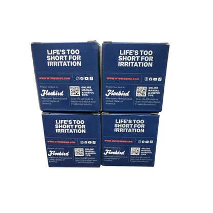 Freebird Flex Series Blade Refill Pack Smooth & Sharp Shave Blades 4 Units Blue Packaging USA-Made