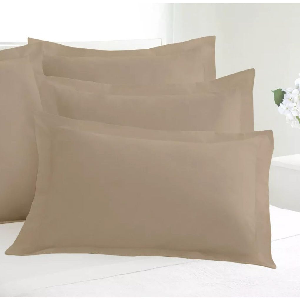 Fresh Ideas Tailored Sham Beige Standard 65% Polyester 35% Cotton 1pcs.