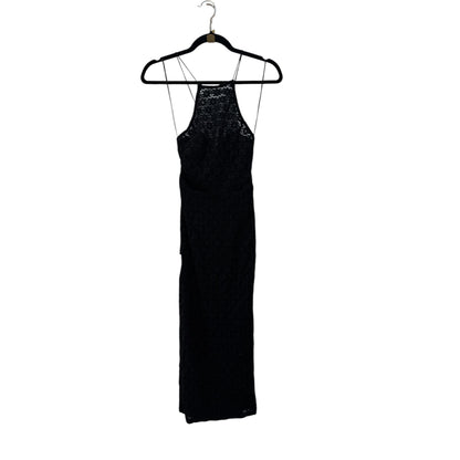 Bardot Black Lace Halter Midi Dress Sz XS