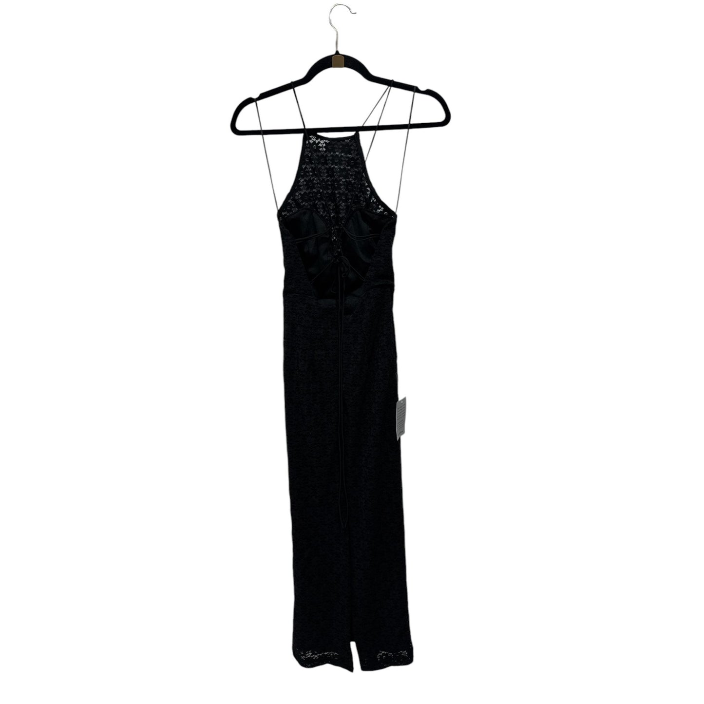 Bardot Black Lace Halter Midi Dress Sz XS