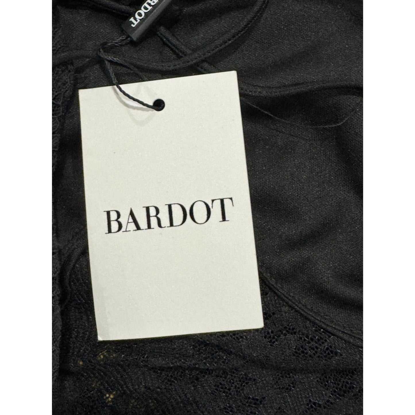 Bardot Black Lace Halter Midi Dress Sz XS