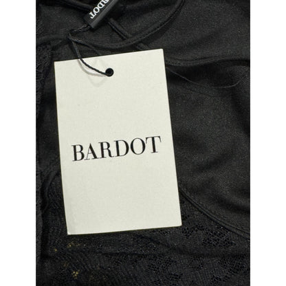 Bardot Black Lace Halter Midi Dress Sz XS