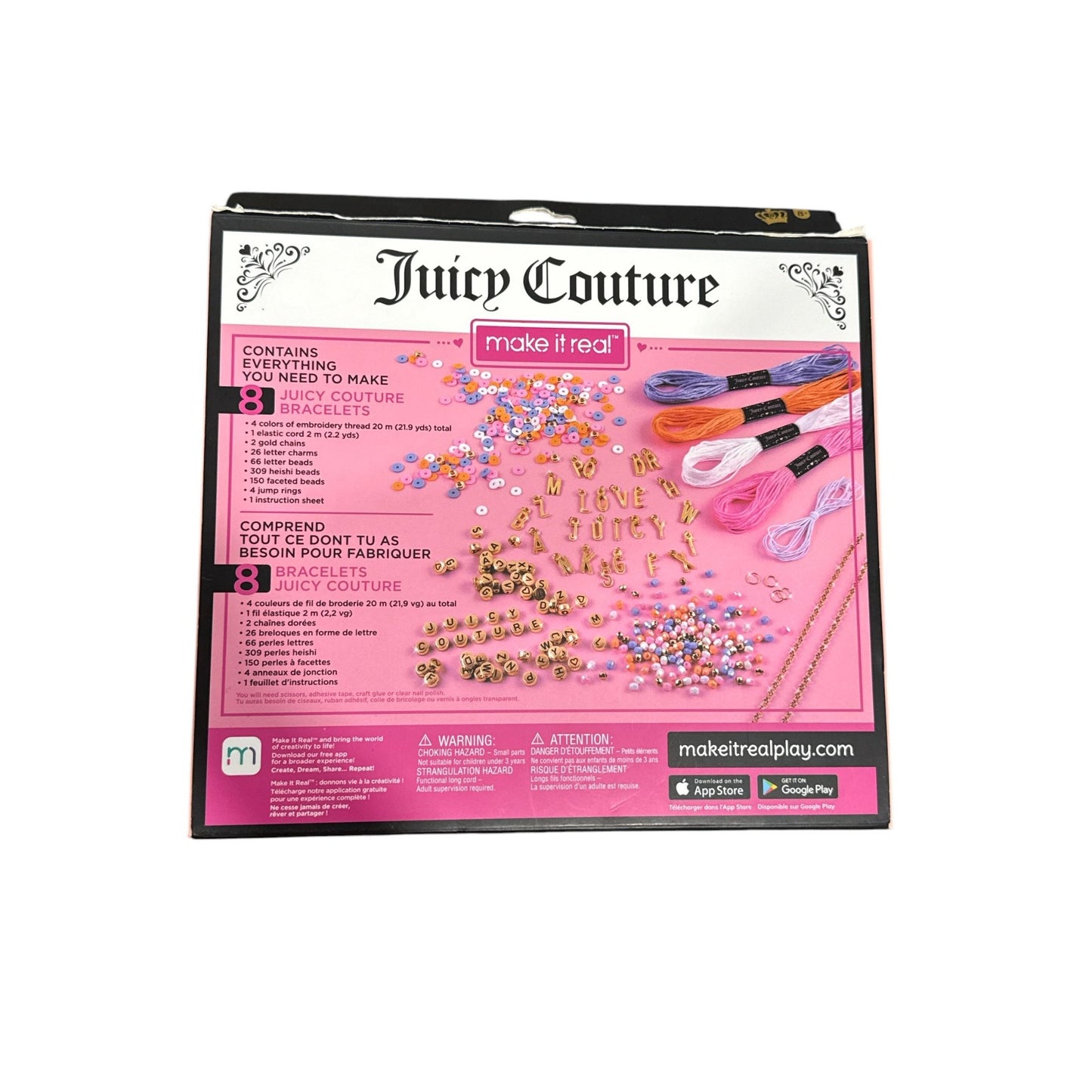 Juicy Couture Make It Real Love Letters Bracelet Kit - 563 Pcs DIY Jewelry Set For Custom Bracelet Designs